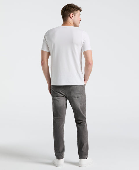 Slim Fit Light Wash Grey 5-Pocket Denim Pant (Light Grey) 