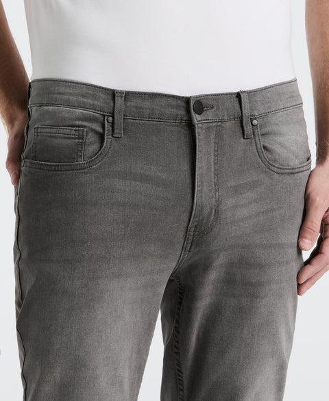 Slim Fit Light Wash Grey 5-Pocket Denim Pant (Light Grey) 