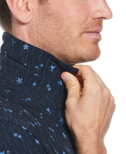 Line Floral Print Shirt (Dark Sapphire) 