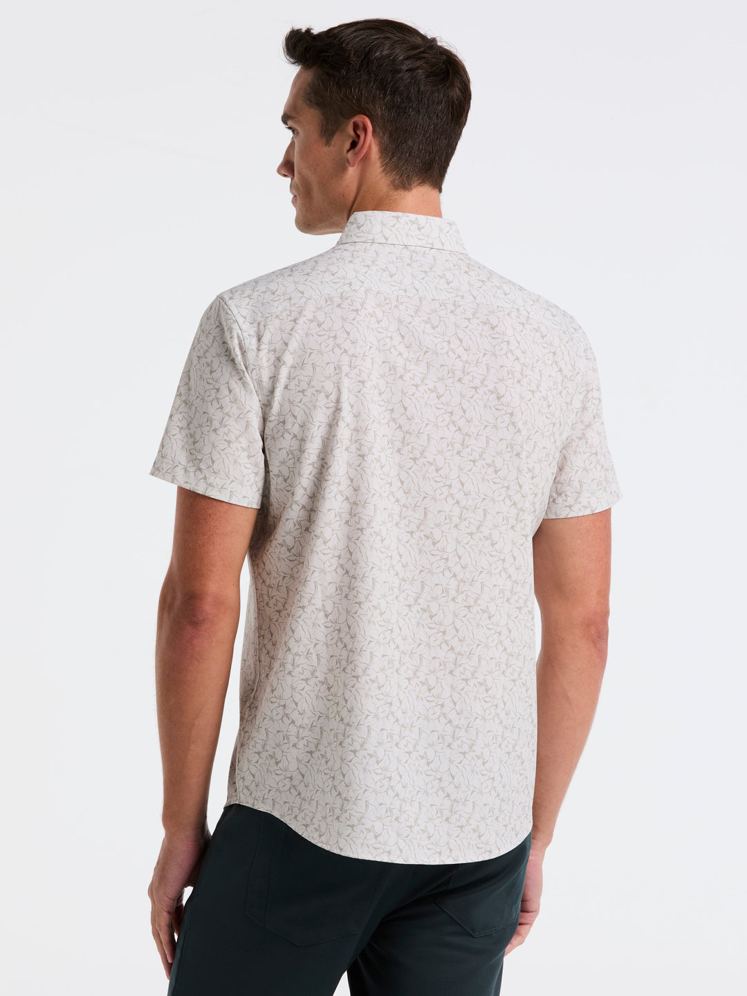 Slim Fit Linear Floral Shirt (London Fog) 