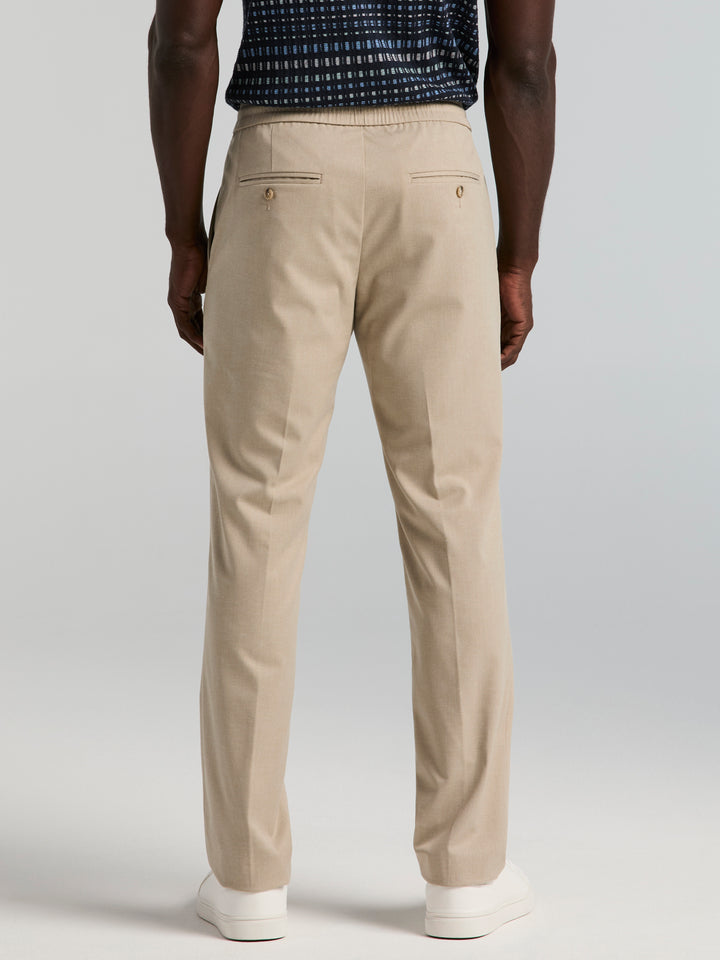 Slim Fit Linen Drawstring Pants (Natural Linen) 