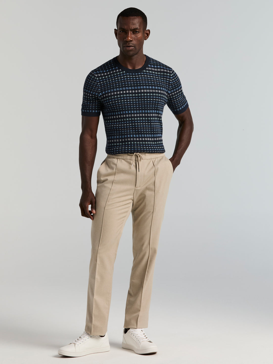 Slim Fit Linen Drawstring Pants (Natural Linen) 