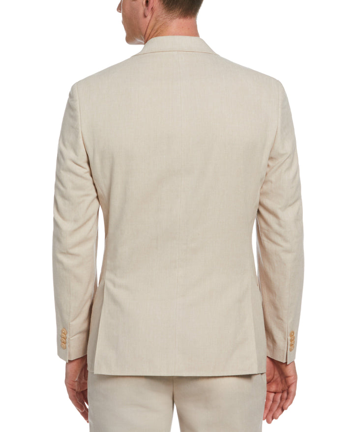 Slim Fit Light Tan Linen Suit Jacket (Light Tan) 