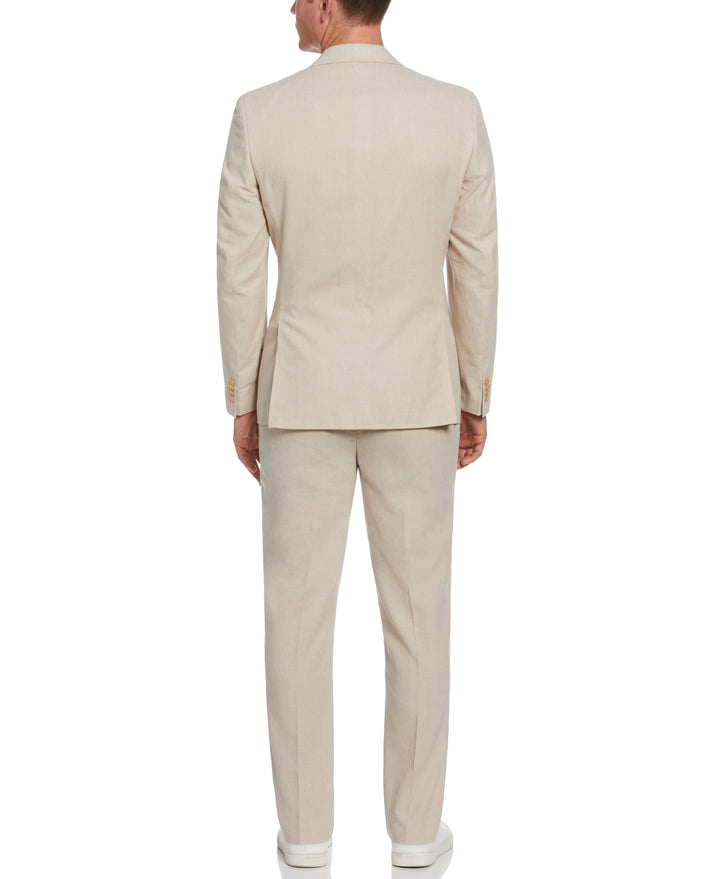 Slim Fit Light Tan Linen Suit Jacket (Light Tan) 
