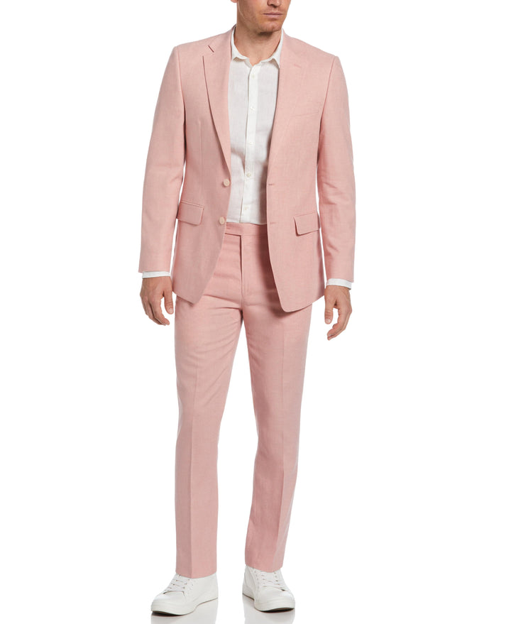 Pink Linen Blend Suit Jacket (Pink) 