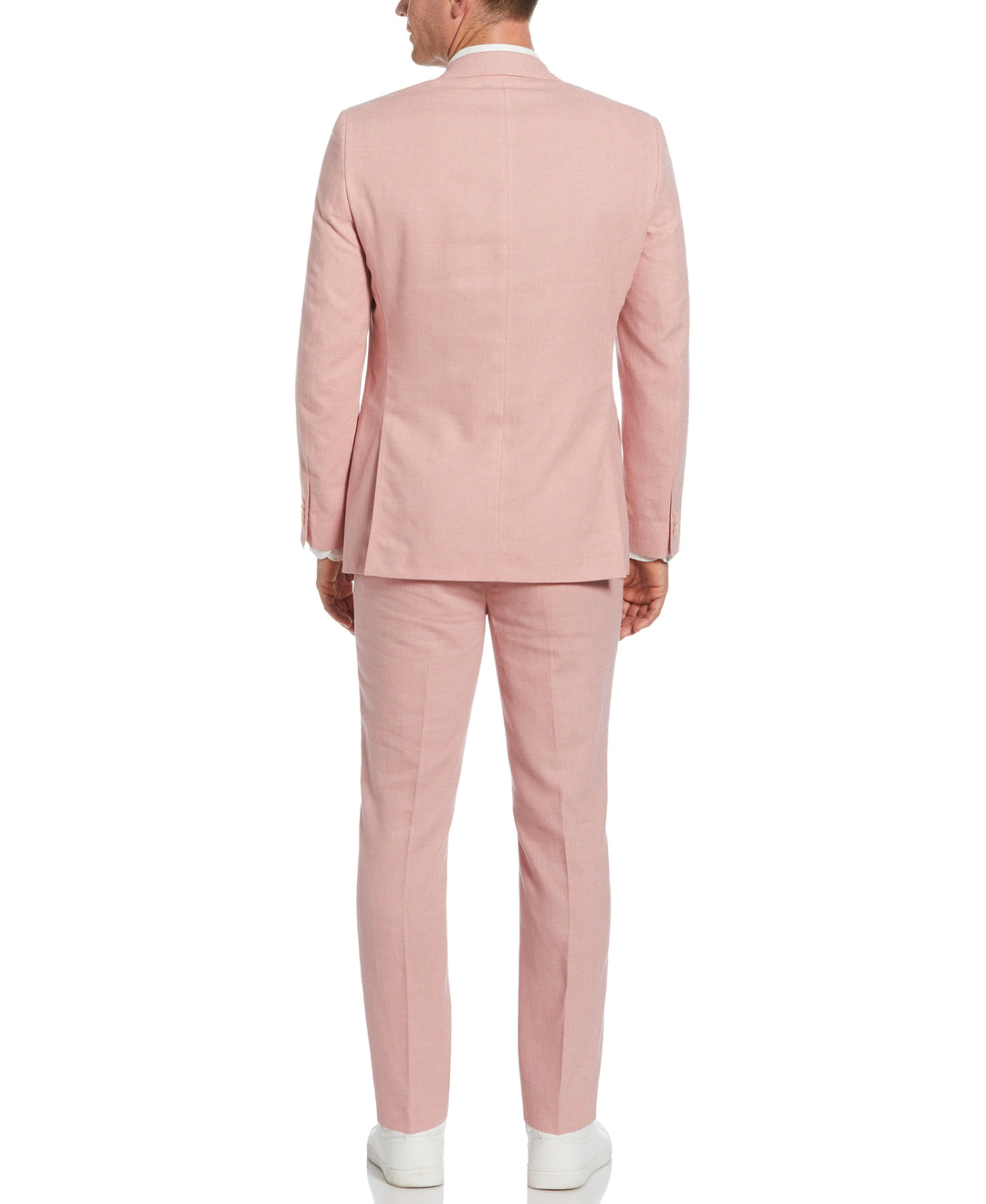 Pink Linen Blend Suit Jacket (Pink) 