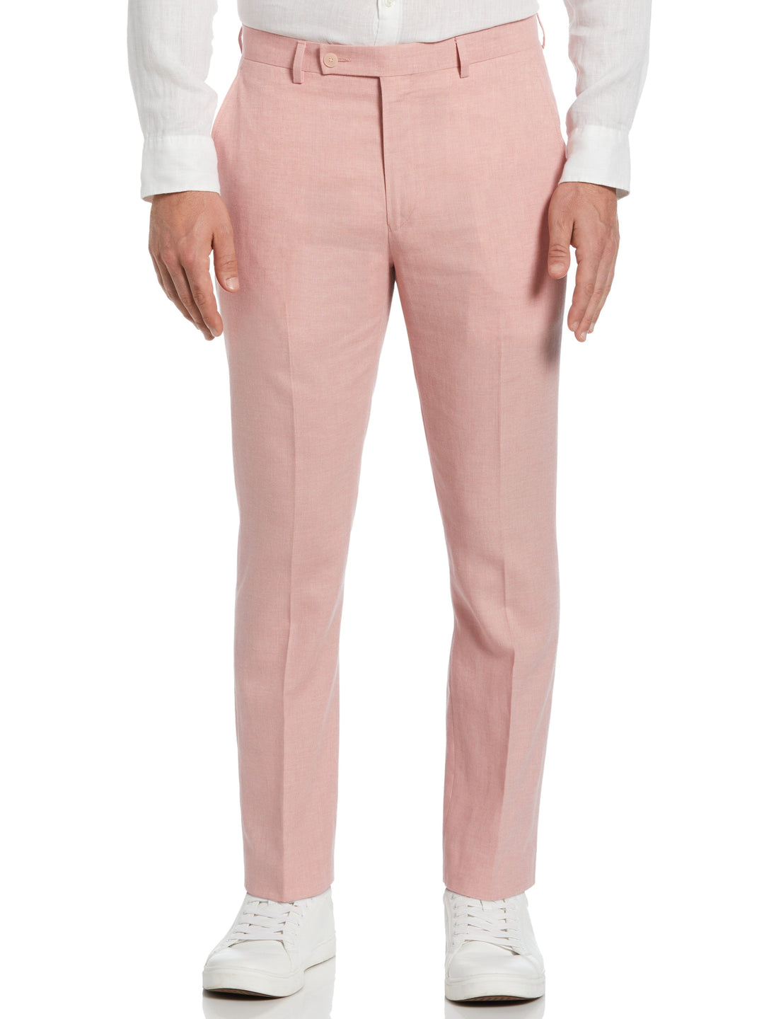 Pink Linen Blend Suit Pant (Pink) 