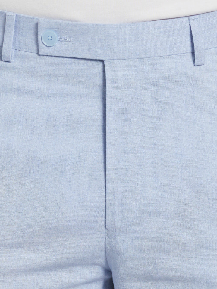 Blue Linen Blend Suit Pant (Light Blue) 