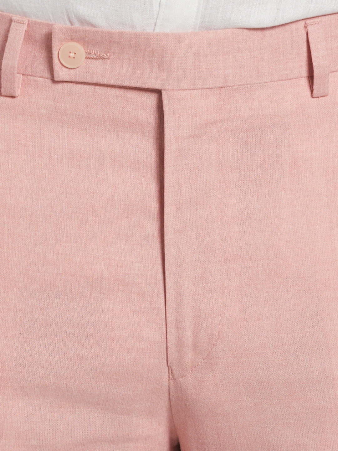 Pink Linen Blend Suit Pant (Pink) 