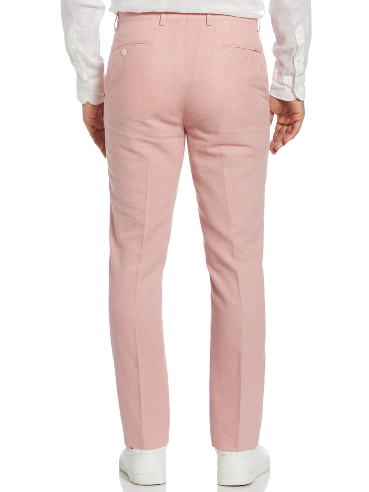 Pink Linen Blend Suit Pant (Pink) 