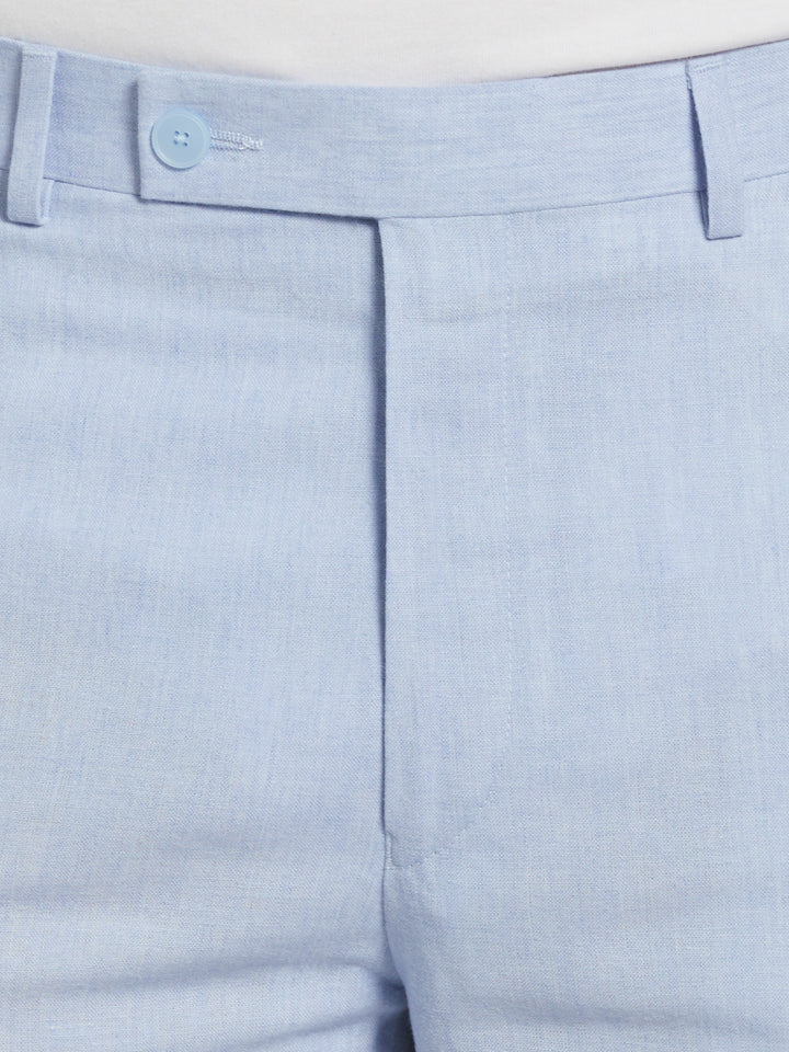 Blue Linen Blend Suit Pant (Light Blue) 