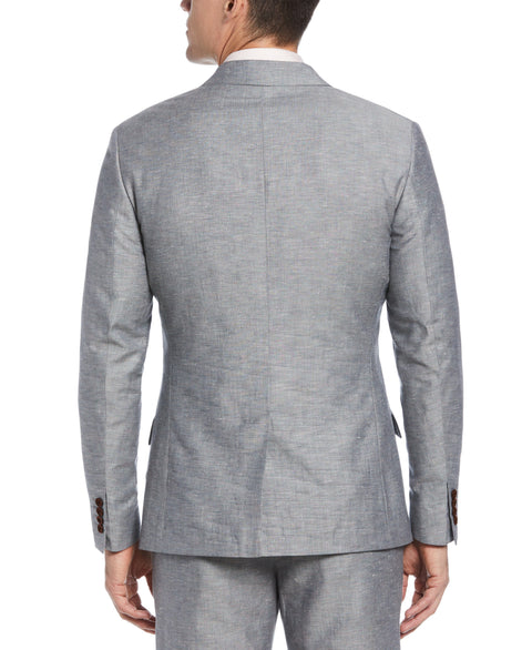 Slim Fit Linen Suit Jacket (Hazy Blue) 