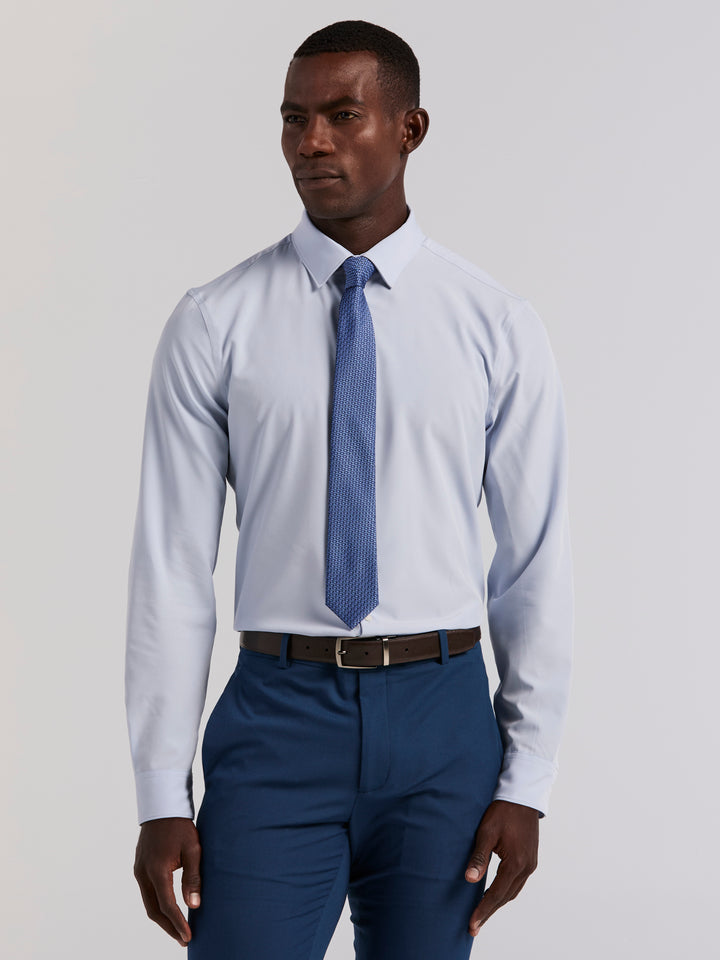 Slim Fit Tech Solid Total Stretch Dress Shirt (Kentucky Blue) 