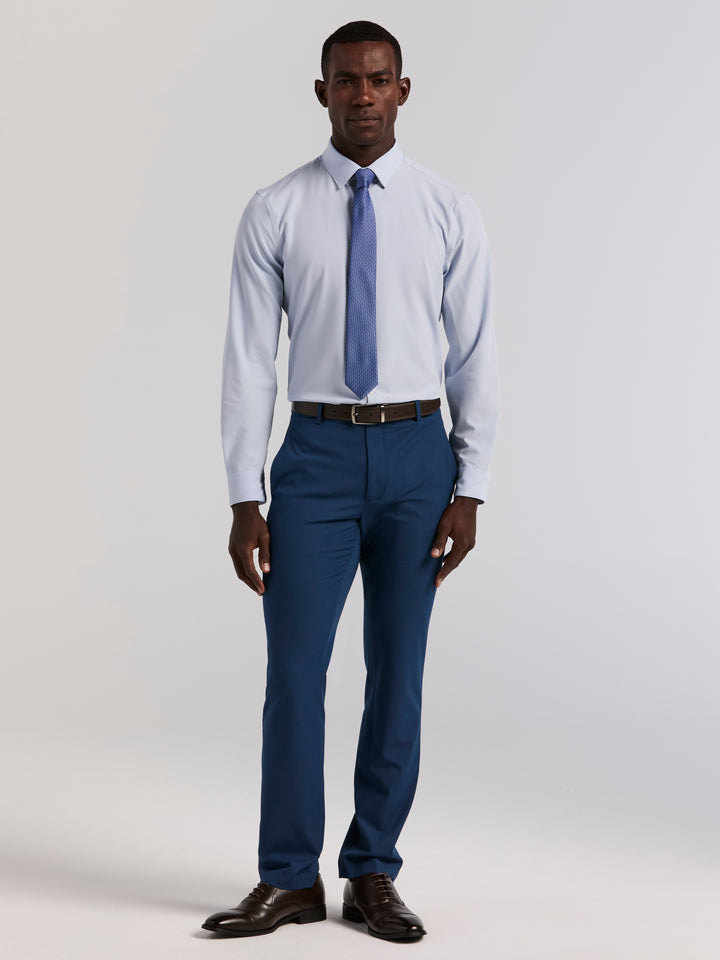 Slim Fit Tech Solid Total Stretch Dress Shirt (Kentucky Blue) 