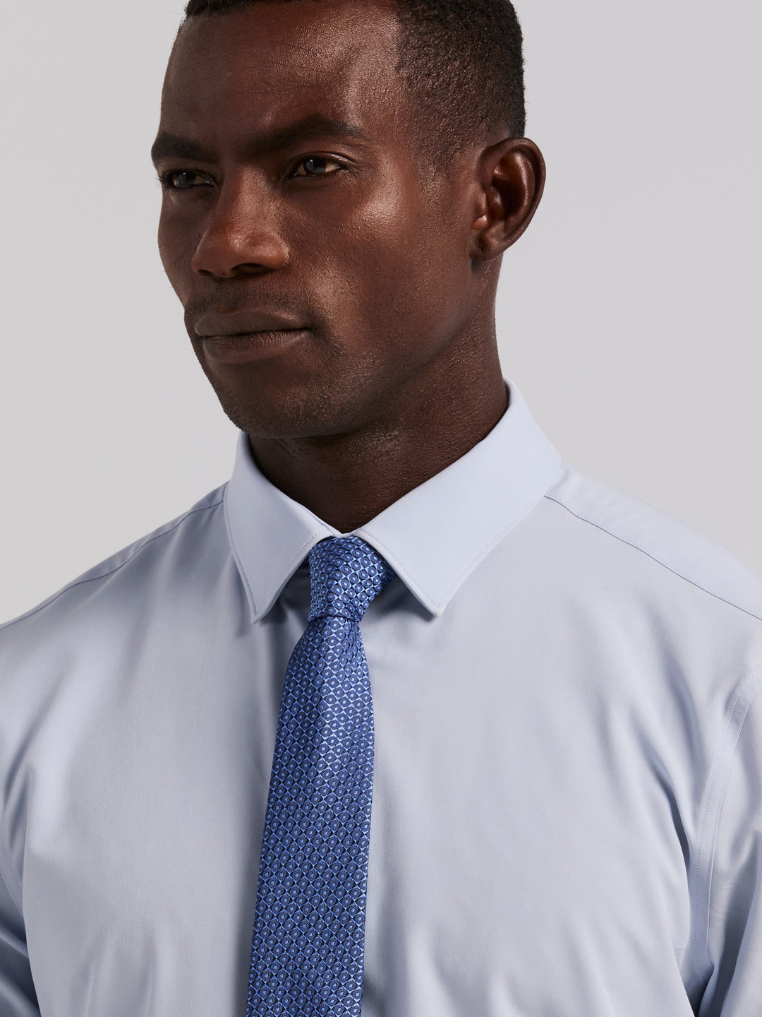 Slim Fit Tech Solid Total Stretch Dress Shirt (Kentucky Blue) 