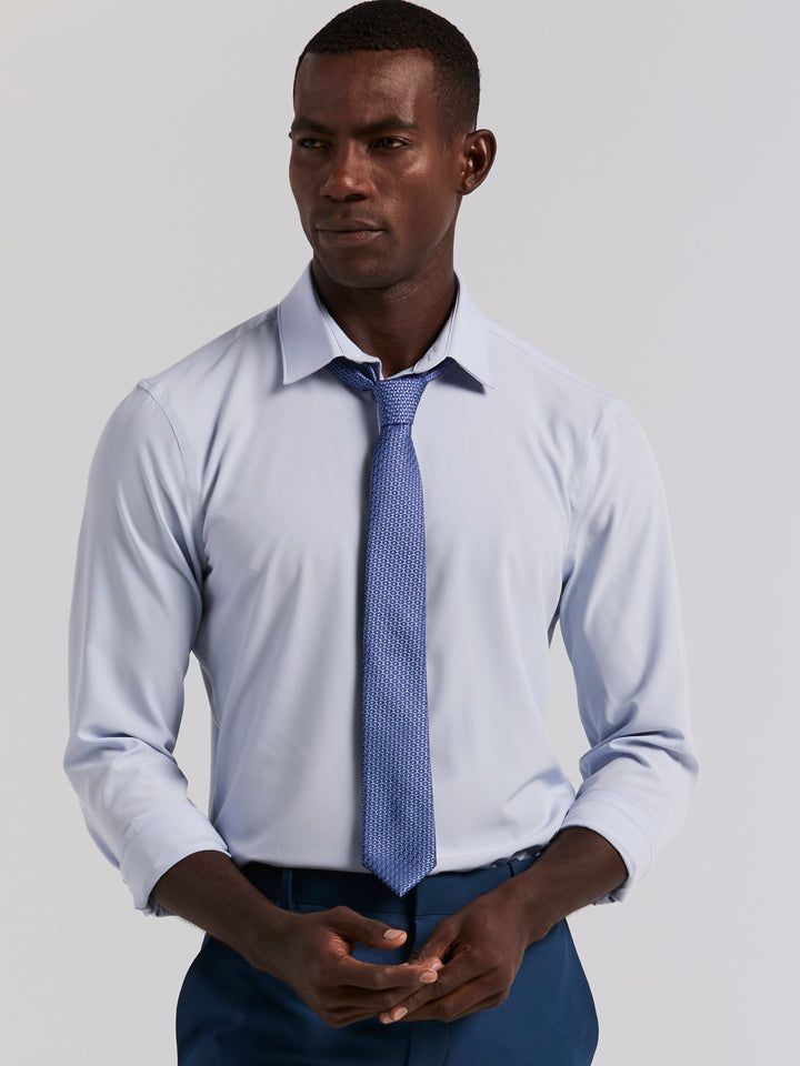 Slim Fit Tech Solid Total Stretch Dress Shirt (Kentucky Blue) 