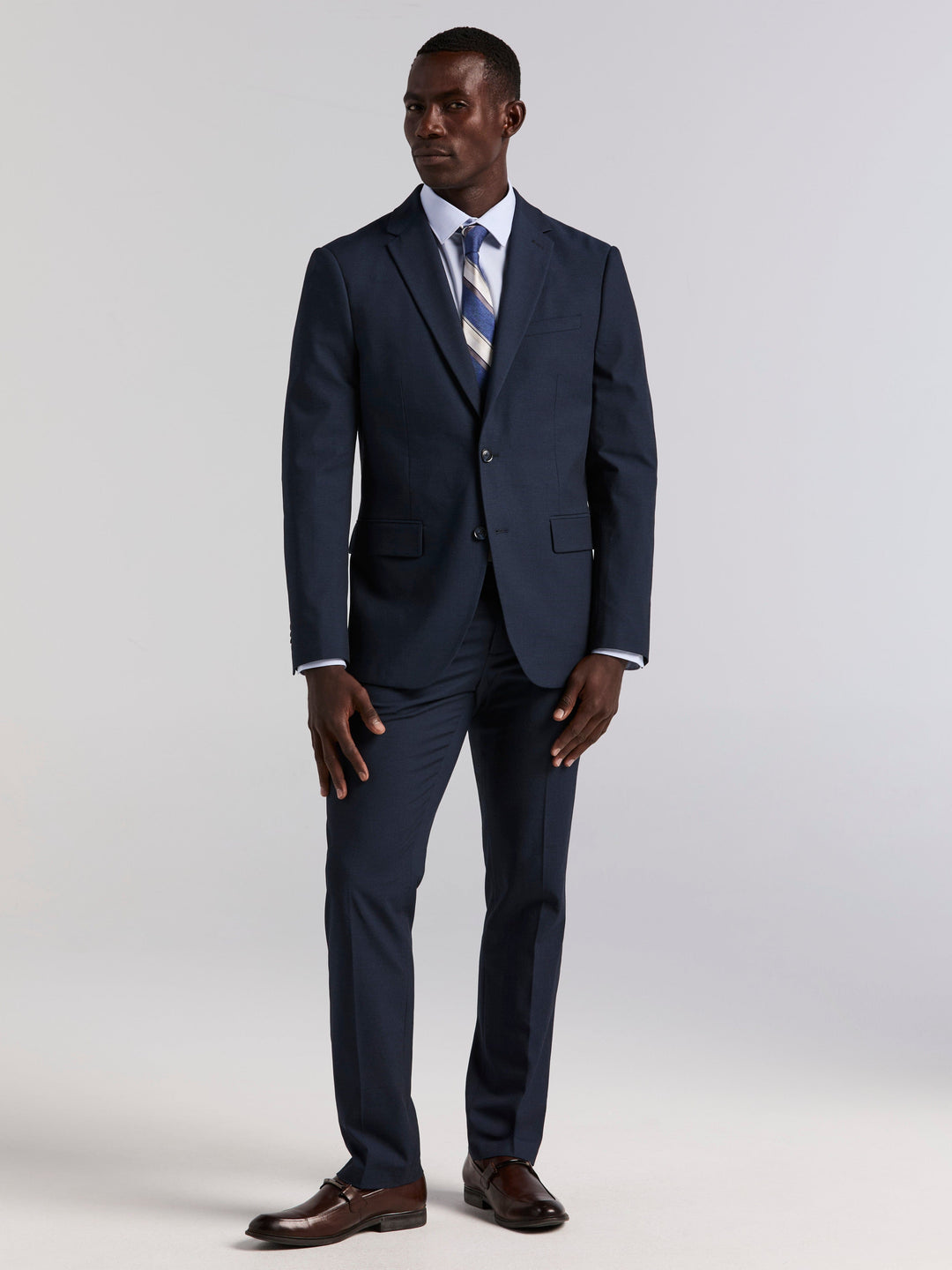 Dobby Louis Slim Fit Suit Jacket (Total Eclipse) 