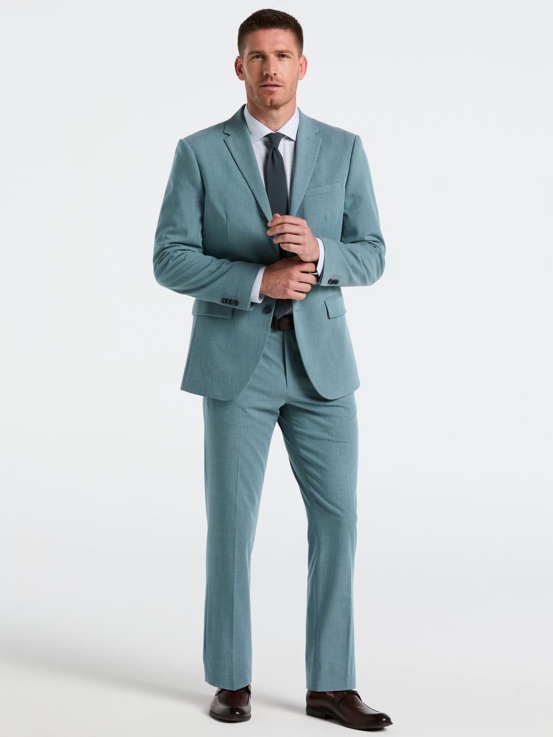 Dobby Louis Slim Fit Suit Jacket (Reef Waters) 