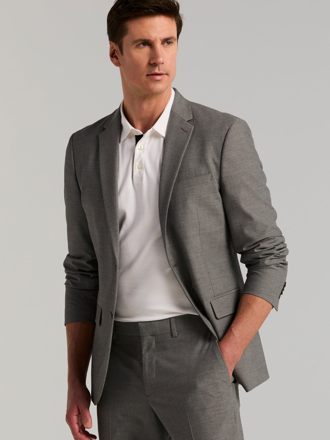Dobby Louis Slim Fit Suit Jacket (Sharkskin) 