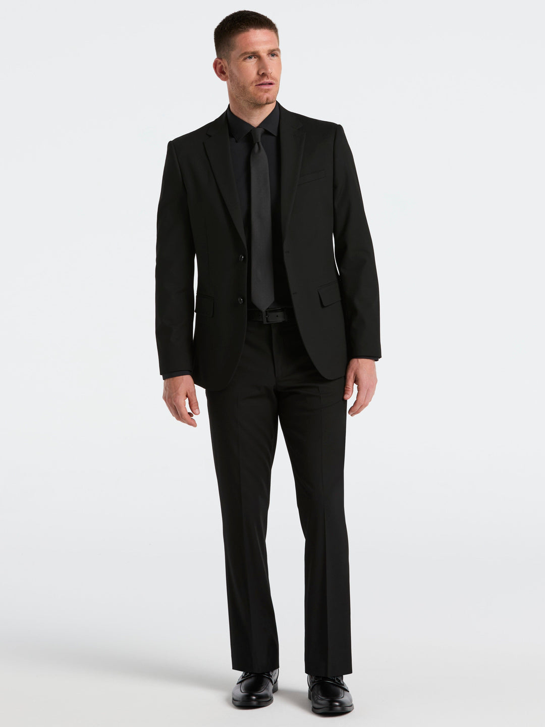 Dobby Louis Slim Fit Suit Jacket (Black) 
