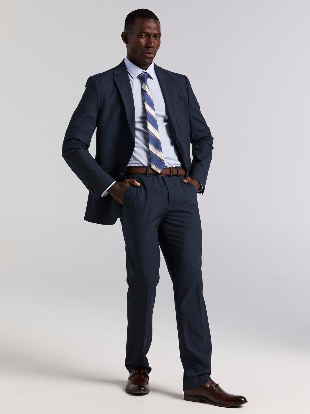 Dobby Louis Slim Fit Suit Jacket (Total Eclipse) 