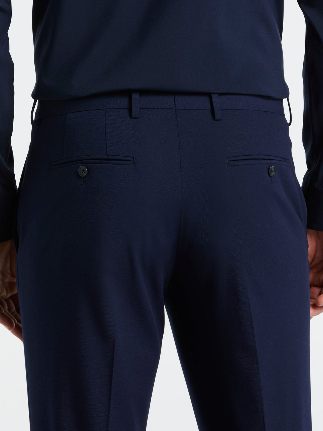 Dobby Louis Slim Fit Suit Pants (Navy) 
