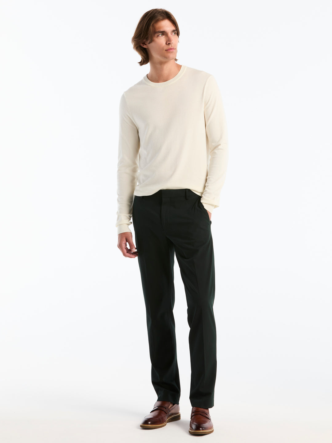 Dobby Louis Slim Fit Suit Pants (Pine) 