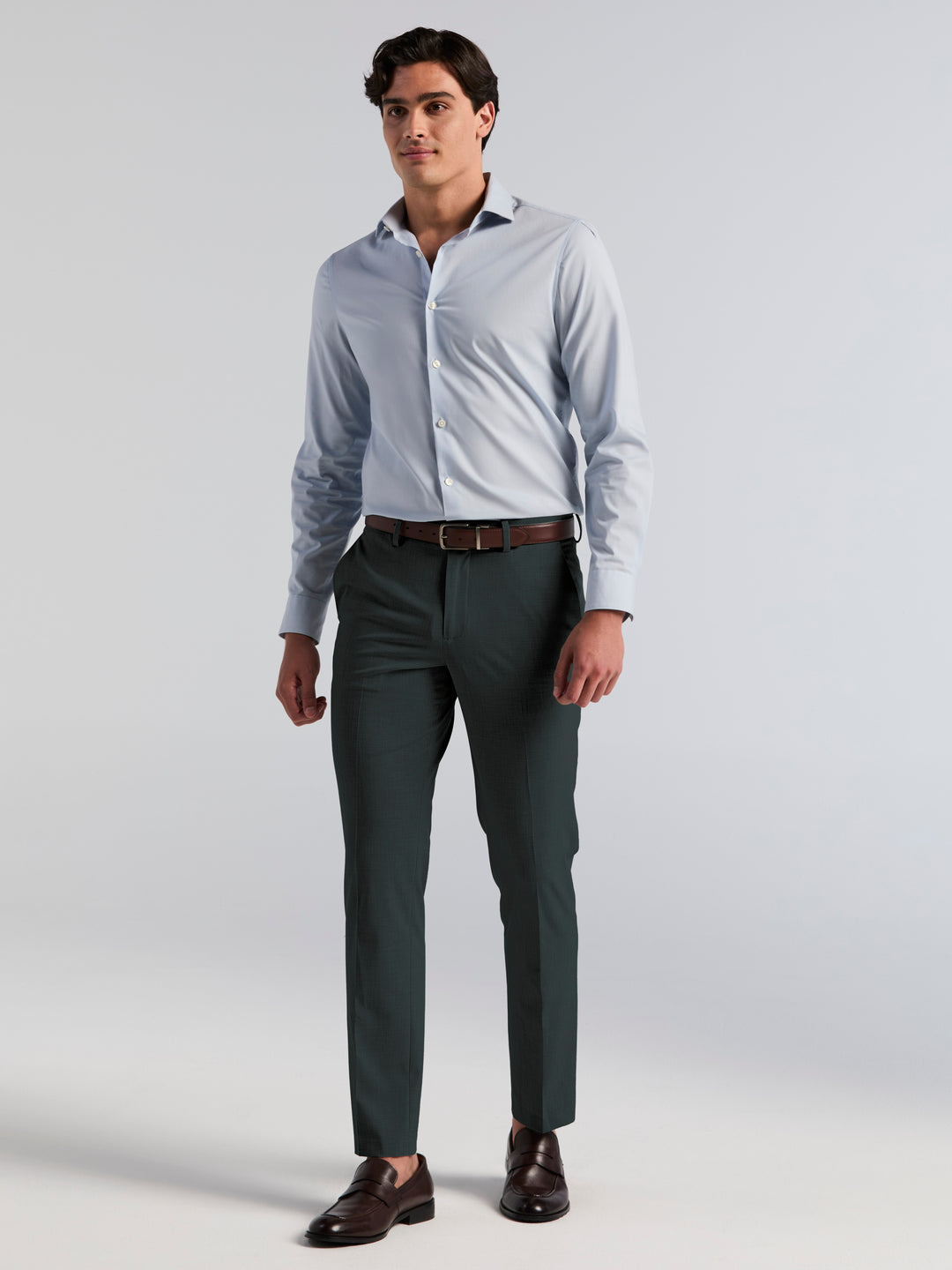 Dobby Louis Slim Fit Suit Pants (Pine) 