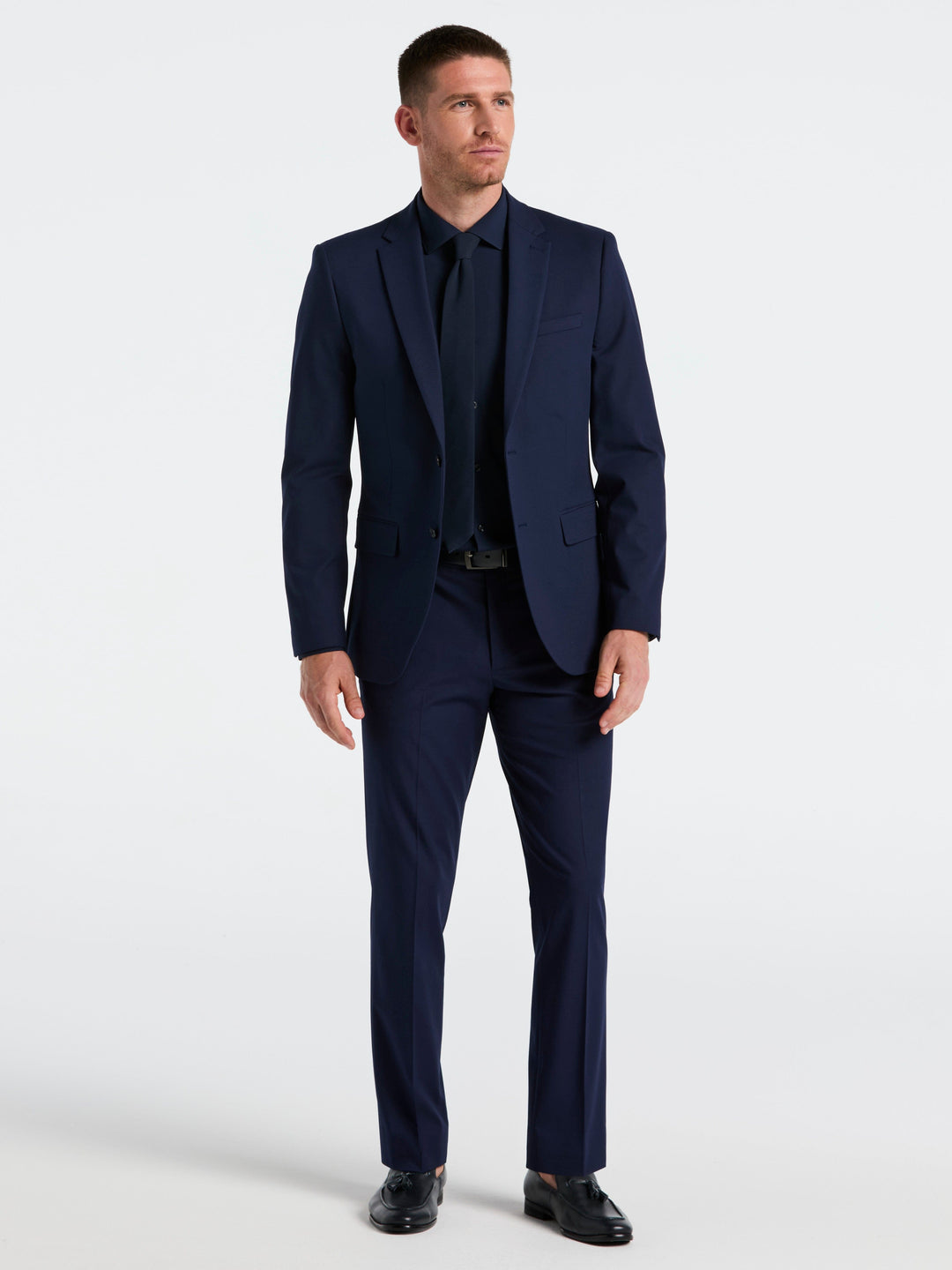 Dobby Louis Slim Fit Suit Pants (Navy) 