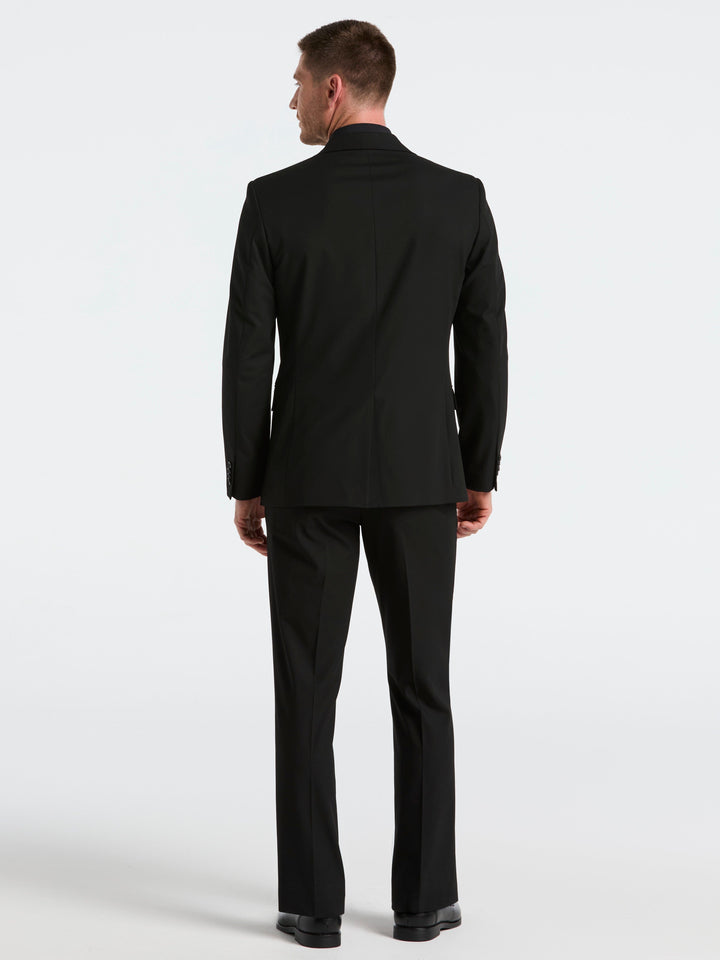 Dobby Louis Slim Fit Suit Pants (Black) 