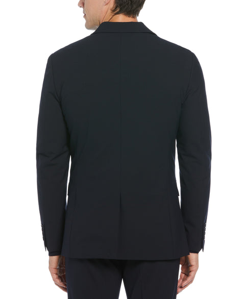 Slim Fit Micro Textured Suit Jacket (Dark Sapphire) 