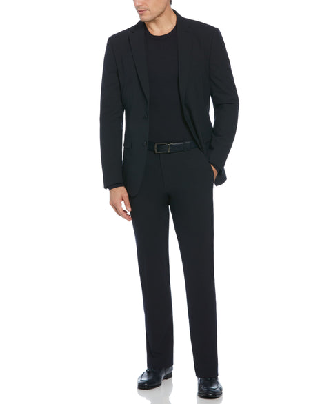 Slim Fit Micro Textured Suit Jacket (Dark Sapphire) 