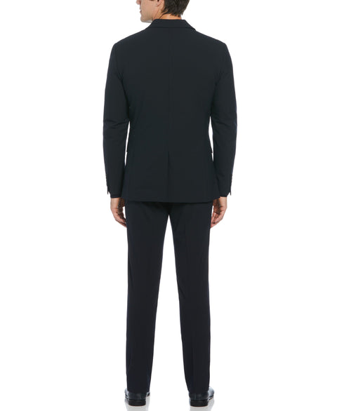 Slim Fit Micro Textured Suit Jacket (Dark Sapphire) 