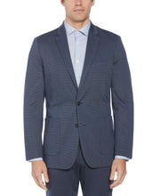 Slim Fit Microgrid Knit Suit Jacket (Medium Navy) 