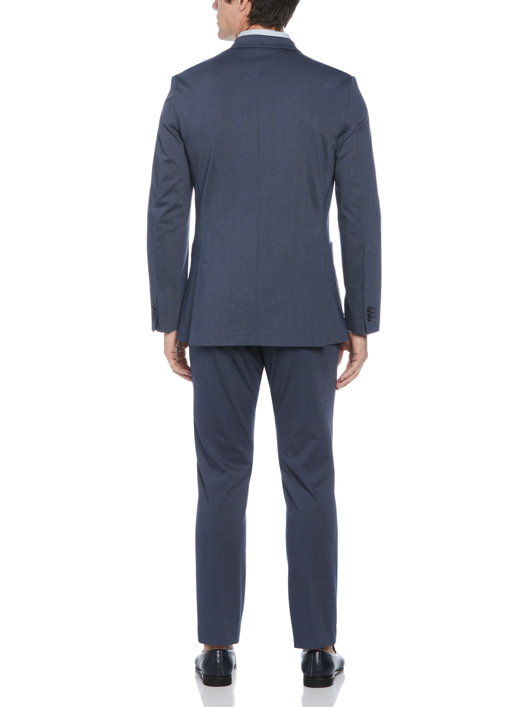 Slim Fit Microgrid Knit Suit Jacket (Medium Navy) 