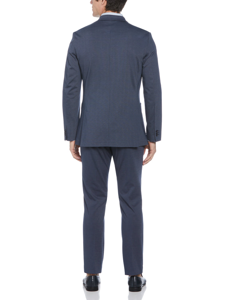 Slim Fit Microgrid Knit Suit Jacket (Medium Navy) 