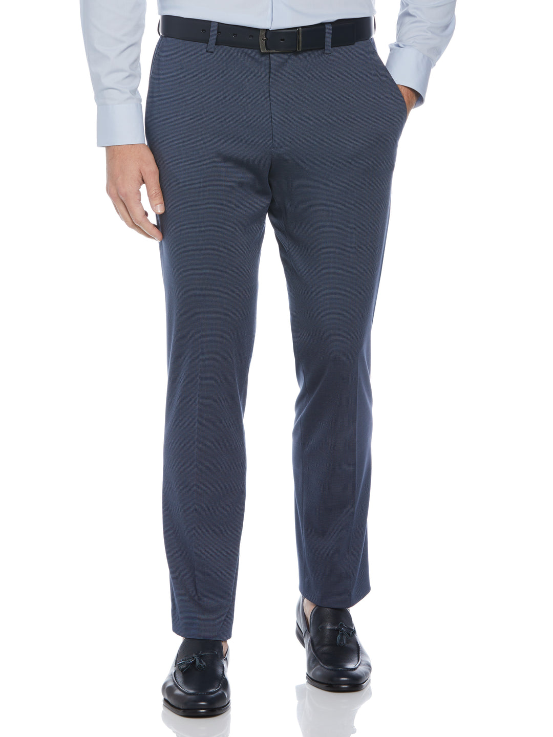 Slim Microgrid Knit Pant (Medium Navy) 