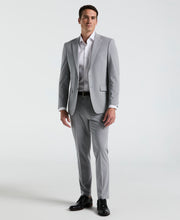 Slim Fit Mini Grid Pattern Suit Jacket (Grey) 