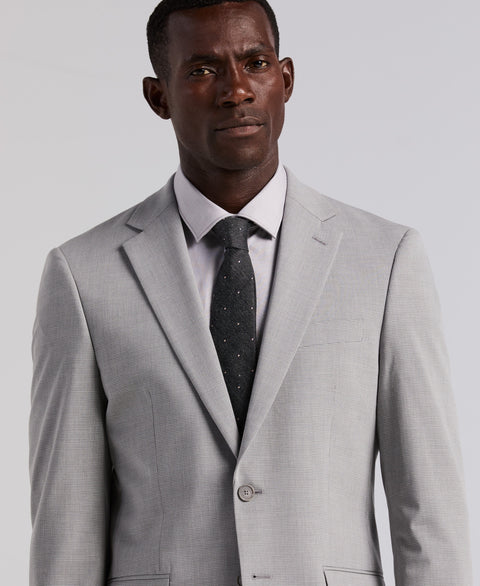 Slim Fit Mini Grid Pattern Suit Jacket