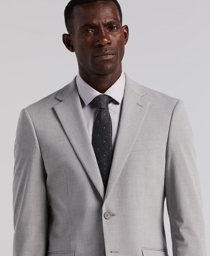 Slim Fit Mini Grid Pattern Suit