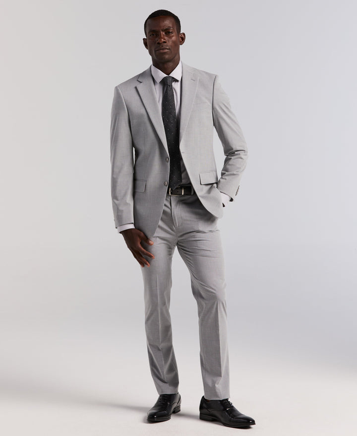 Slim Fit Mini Grid Pattern Suit