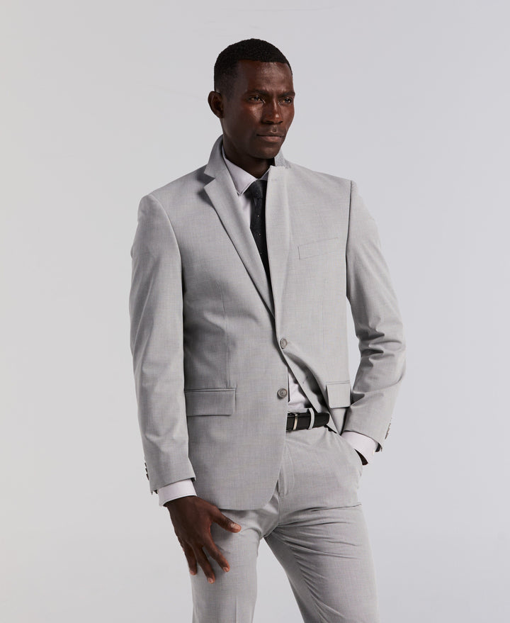 Slim Fit Mini Grid Pattern Suit