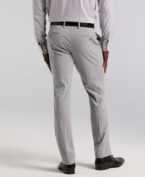 Slim Fit Mini Grid Pattern Suit Pant (Grey) 