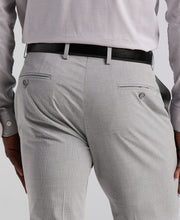 Slim Fit Mini Grid Pattern Suit Pant (Grey) 