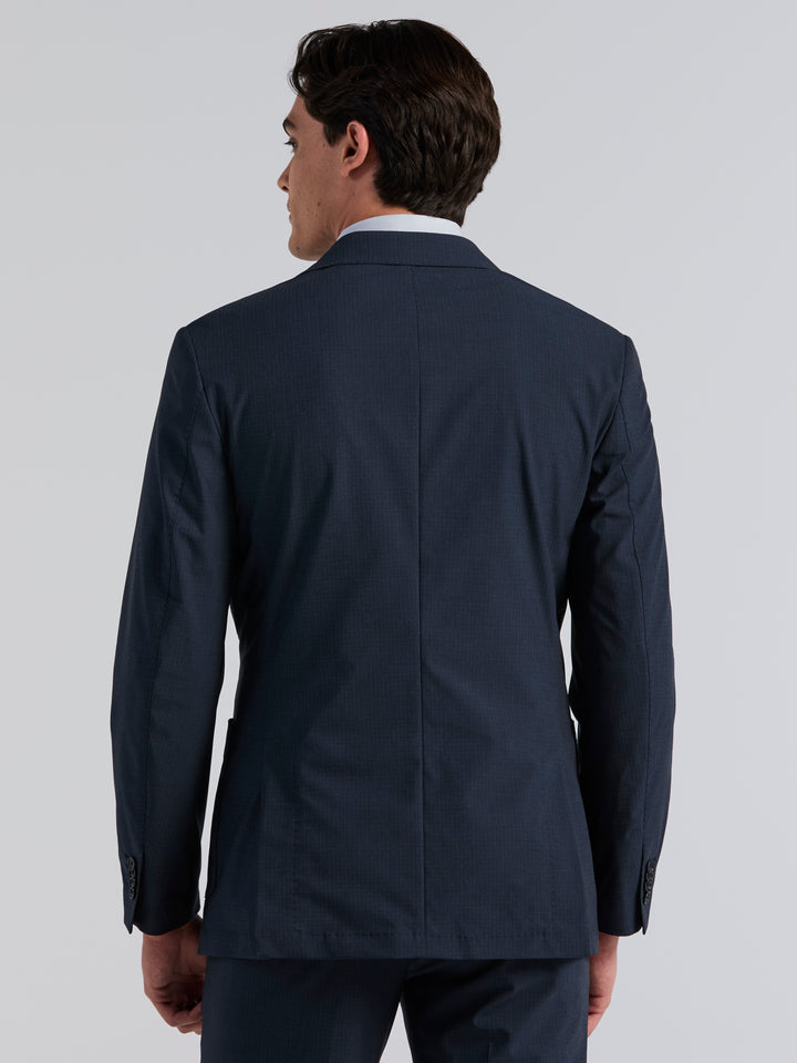 Slim Fit Mini Plaid Suit Jacket