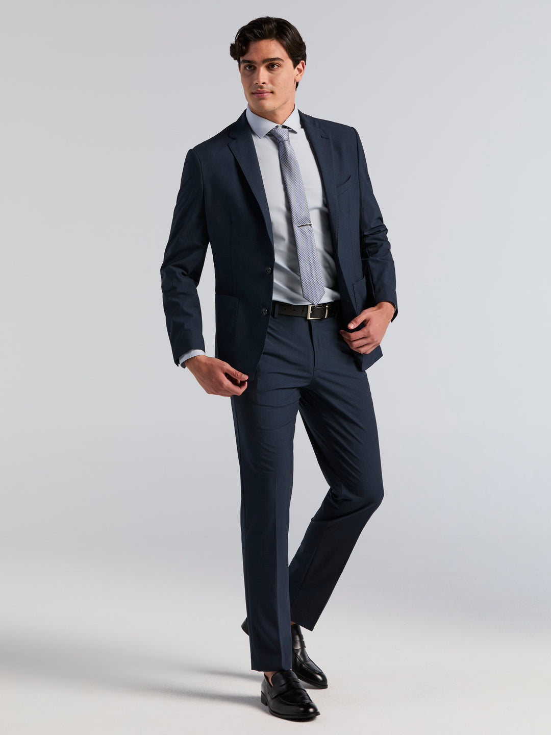 Slim Fit Mini Plaid Suit Jacket