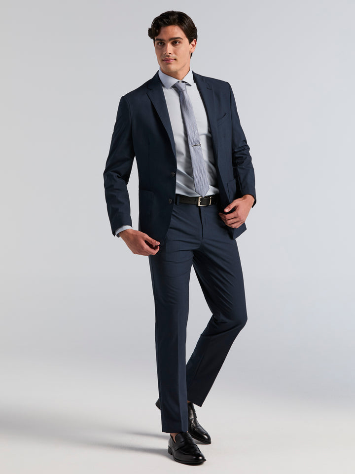 Slim Fit Mini Plaid Suit Jacket