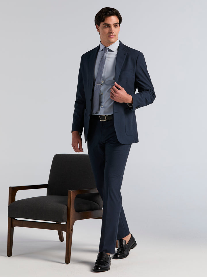 Slim Fit Mini Plaid Suit Jacket