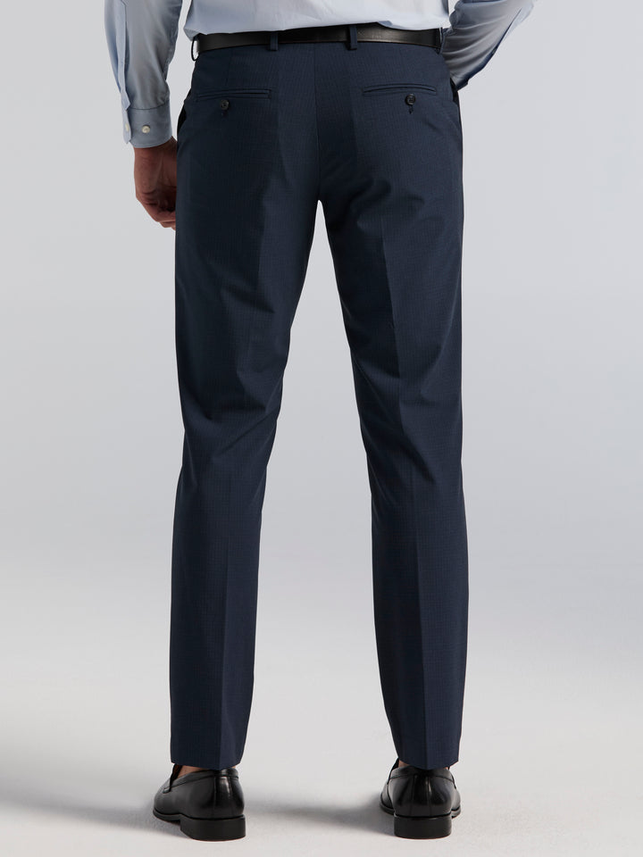 Slim Fit Mini Plaid Suit Pants