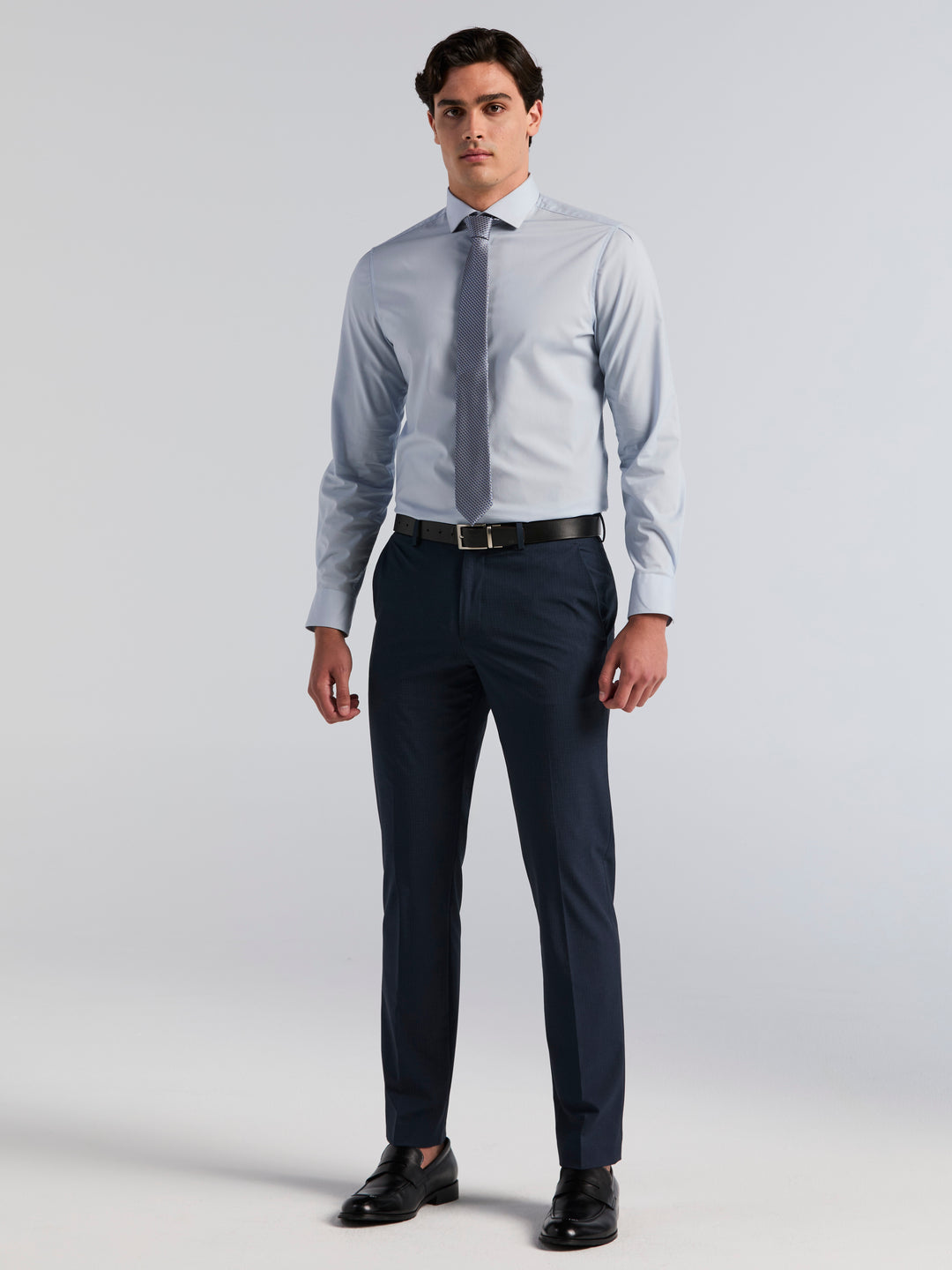 Slim Fit Mini Plaid Suit Pants
